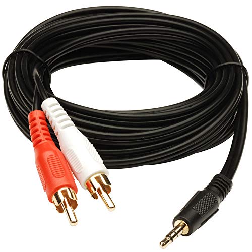 AV Connectivity 2RCA Stereo Cables with 3.5mm Aux Jack Provides premium audio connection with versatile compatibility
