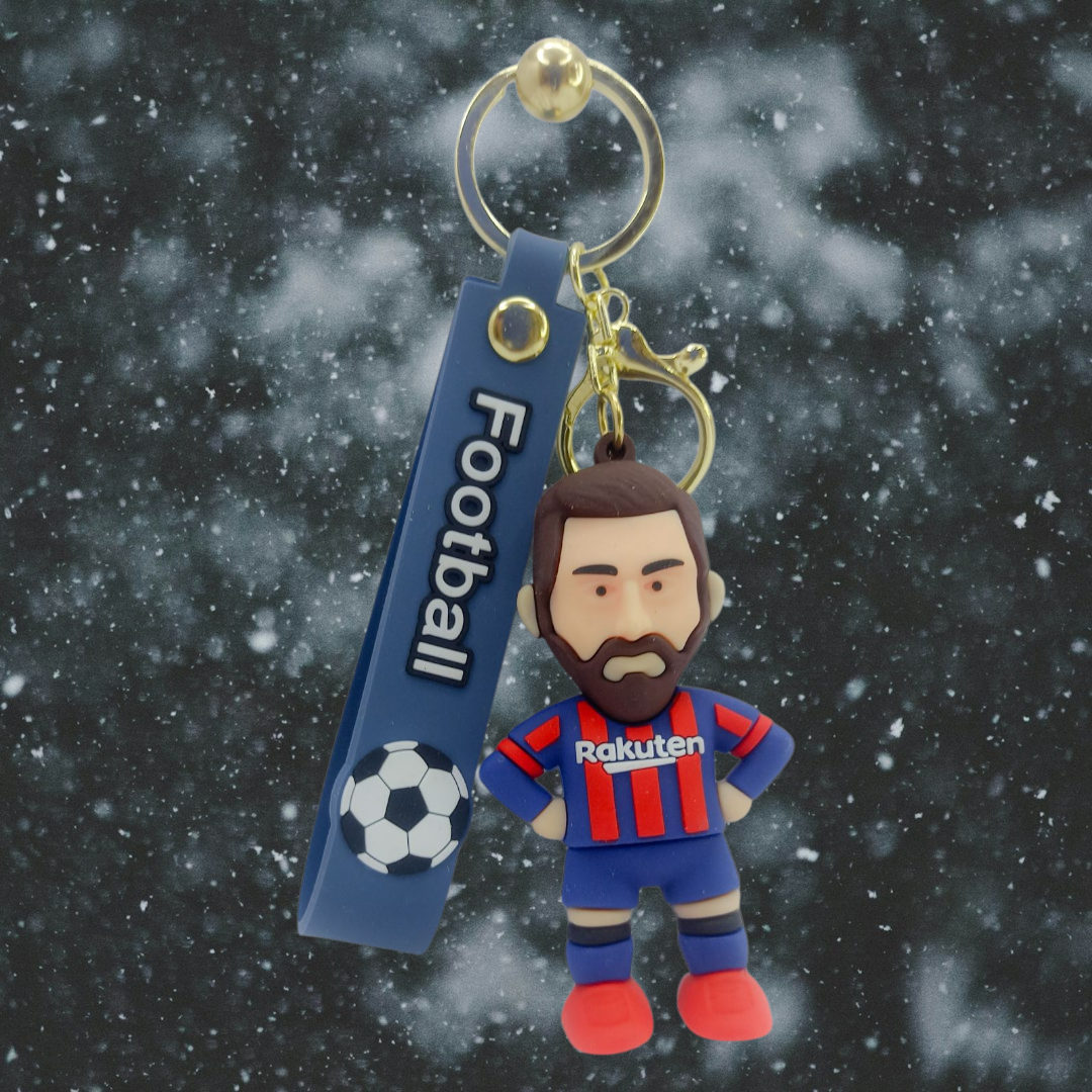 Messi 3D Football Keychain – Soccer Star Design with Rubber Strap | Cute Key Ring for Messi Fans | Sports Gift for Boys & Girls