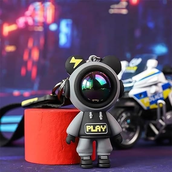 Keyrings & Keychains for Car/Bike | Keychain for Girls & Boys | Double Pendant Ring Space Astronaut Keychain | Cute Keychains For Gift/Home Key, Purse, Student's Bags