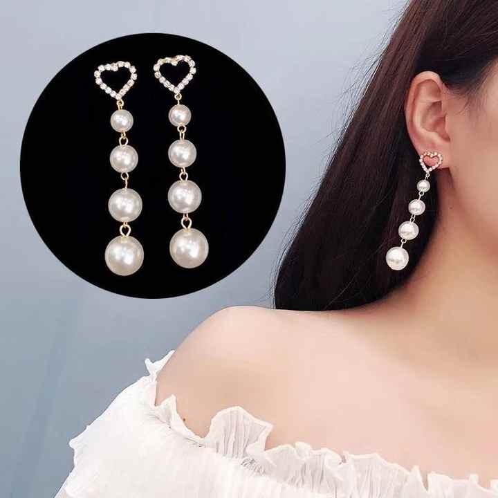 Shop elegant classic pearl dangle earrings for women — stainless steel, lightweight, and perfect for daily wear, parties, weddings, and gifting.