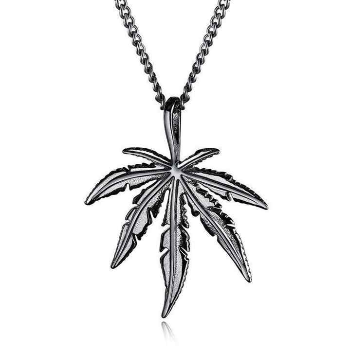 Creative Maple Leaf Pendant Necklace for Men and Women - Fashion Accessories