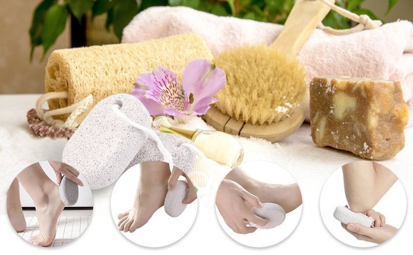 Natural Pumice Stone for Feet & Hands - Callus Remover & Dead Skin Exfoliator (Pack of 1)