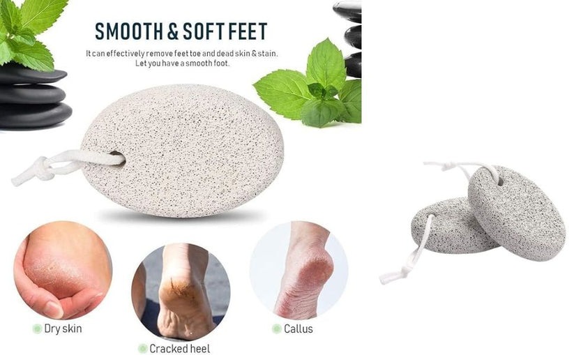 Natural Pumice Stone for Feet & Hands - Callus Remover & Dead Skin Exfoliator (Pack of 1)