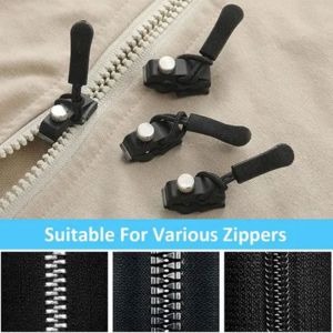 Zipper Repair Kit - Instant Sliders, Nylon Pull Tabs & Metal Pulls | Universal Replacement for Bags & Clothes (Pack of 5)