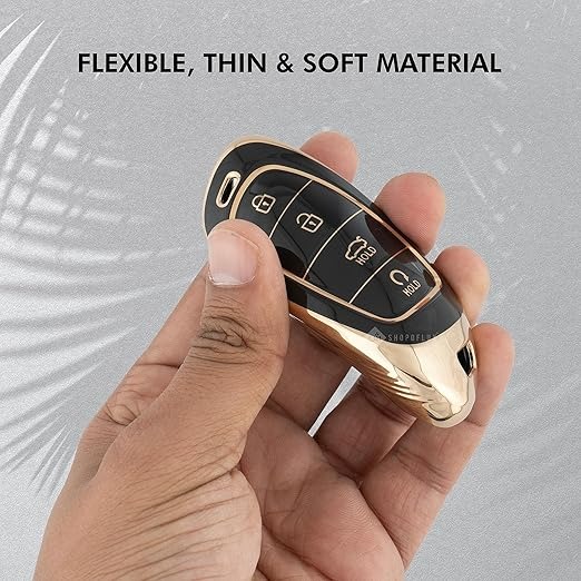 Hyundai Tucson TPU Smart Key Cover – 4-Button Remote Shell, Premium Glossy Finish