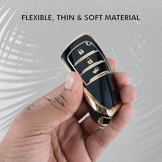 TPU Smart Key Cover for Toyota Fortuner Crysta (2nd Gen) – Premium Key Case Protector with Stylish Design – Durable & Scratch-Resistant (Pack of 1)