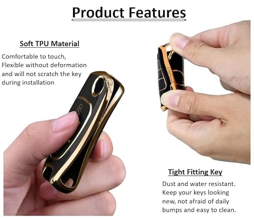 TPU Car Key Cover for Hyundai Elantra, Old i10, i20, Verna Fluidic – Durable, Stylish Protection for 2/3 Button Flip Smart Keys (Pack of 1)