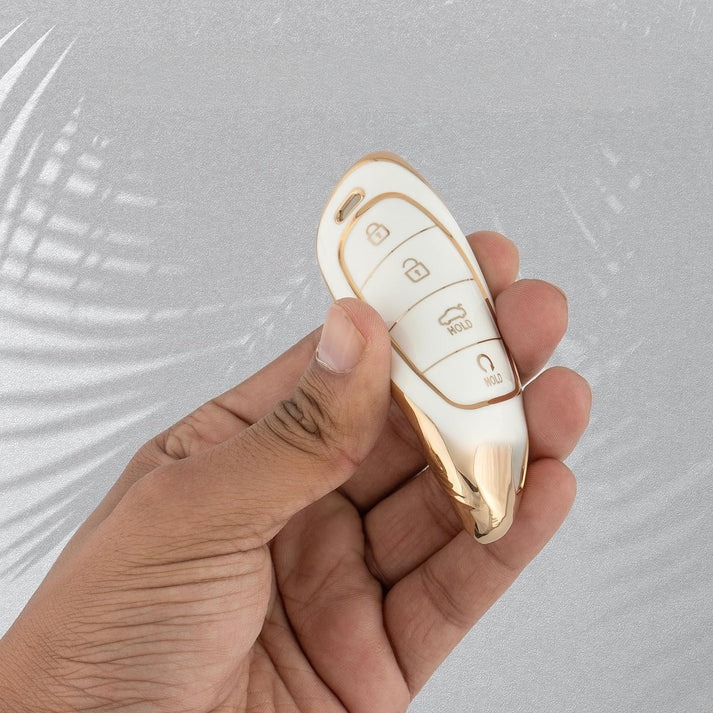 TPU Smart Key Cover for Hyundai Tucson – 4 Button Remote Car Key Case, Durable Protection with Stylish Finish (Pack of 1, Black)