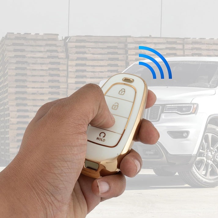 TPU Smart Key Cover for Hyundai Tucson – 4 Button Remote Car Key Case, Durable Protection with Stylish Finish (Pack of 1, Black)