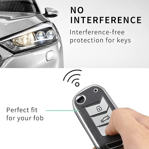 TPU 3-Button Flip Key Cover for Mahindra Thar, Bolero, Scorpio, XUV700, XUV300, TUV300, Marazzo – Stylish & Durable Car Key Case (Black, Pack of 1)