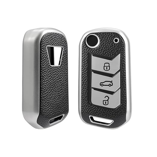 TPU 3-Button Flip Key Cover for Mahindra Thar, Bolero, Scorpio, XUV700, XUV300, TUV300, Marazzo – Stylish & Durable Car Key Case (Black, Pack of 1)