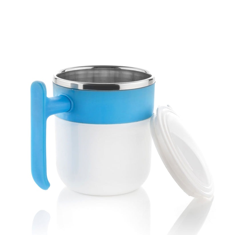 Insulated Stainless Steel Coffee Mug with Lid – 300ml Double Wall Tea & Milk Mug for Home, Office, Restaurant – Stylish, Leakproof, Drinkware Gift (1 Pc, Pista)
