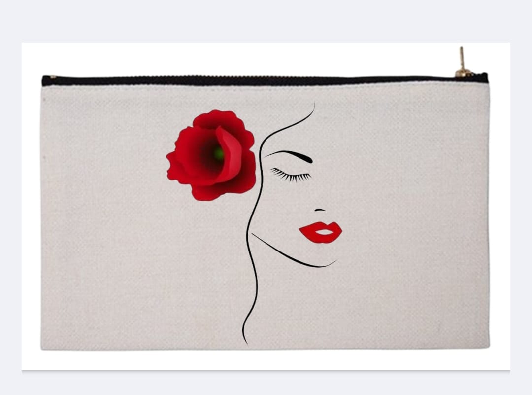 Estuche de maquillaje con diseño artístico