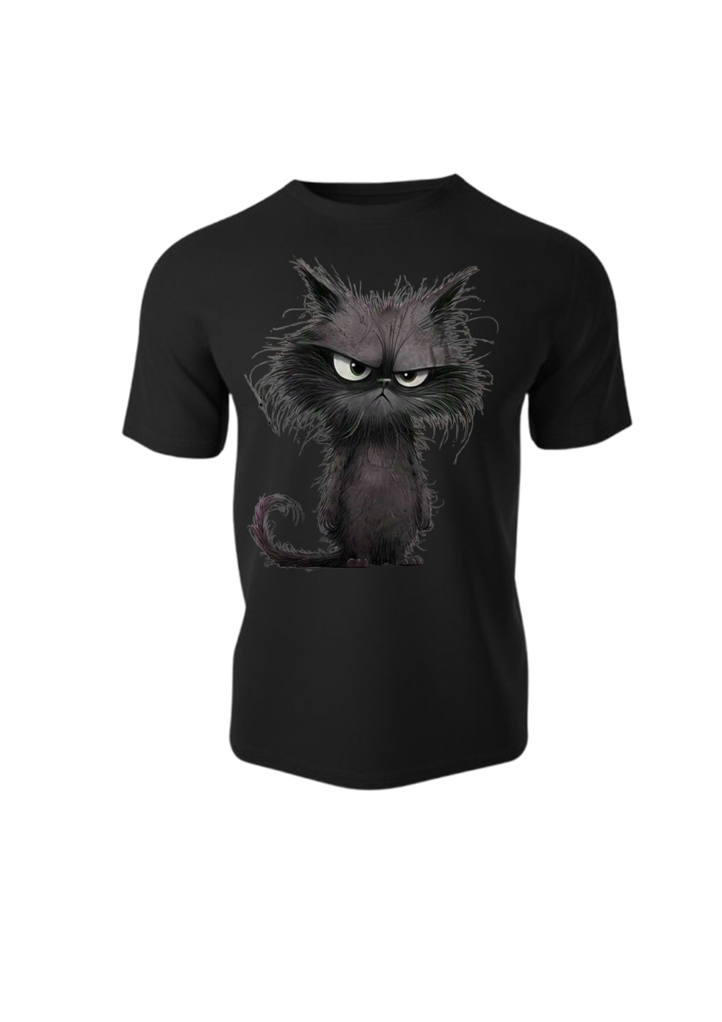 Camiseta de Gato Enfadado