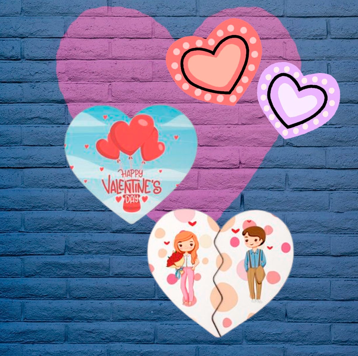 Imanes Corazón madera DM3 