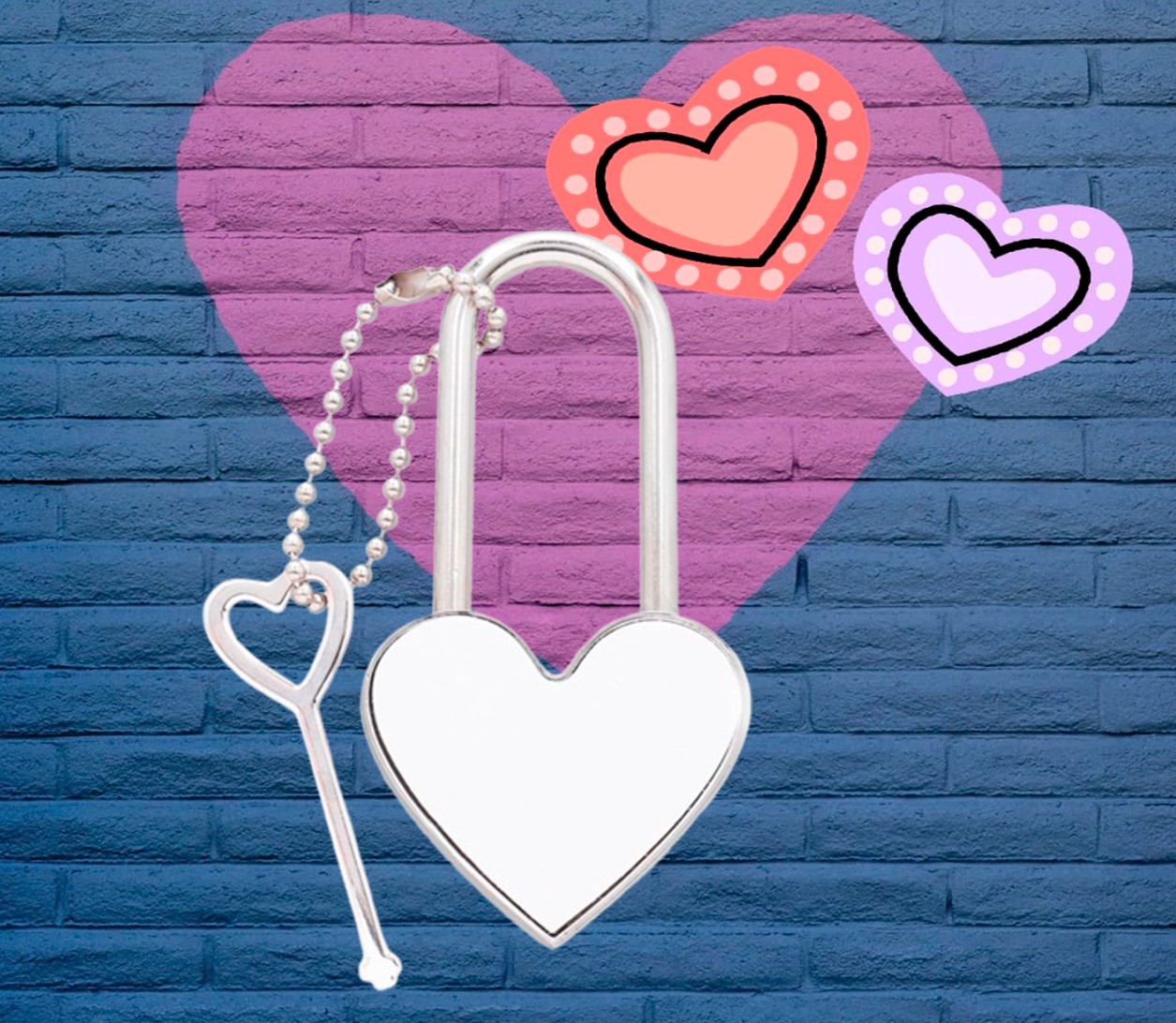 Llaveros candados de metal con llave