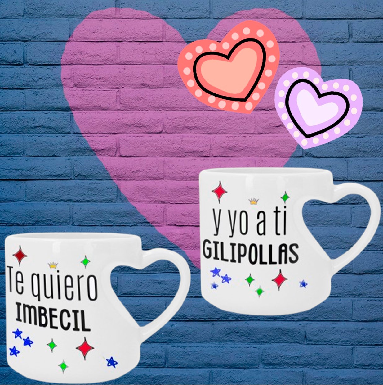 Taza Dúo Te Quiero, Imbécil