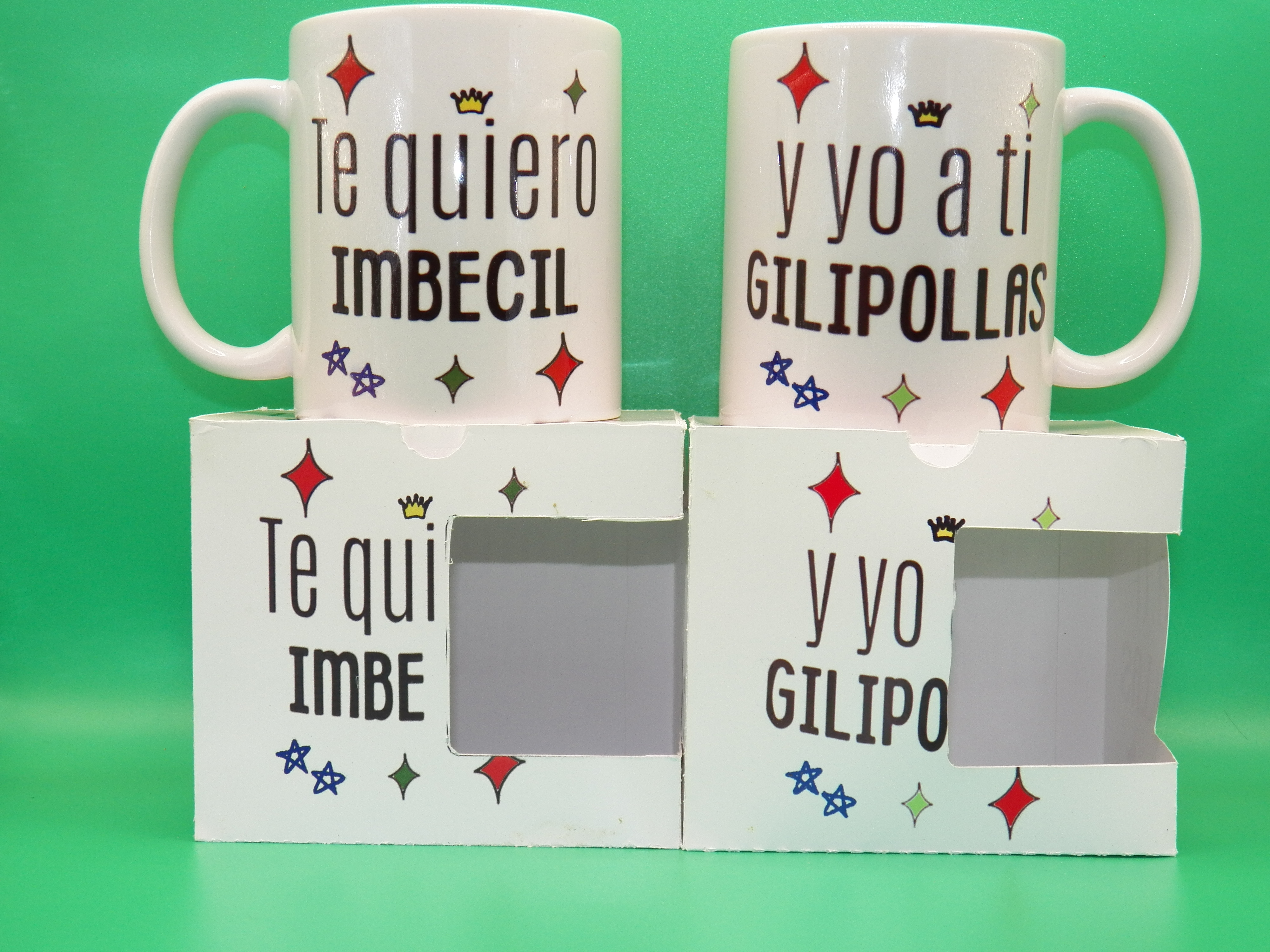 Taza dúo Te Quiero Imbécil
