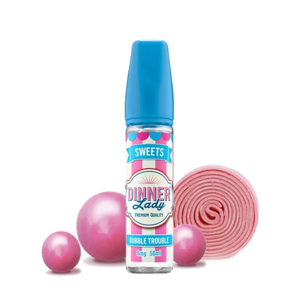 Bubble Trouble 0mg 50ml - Sweets by Dinner Lady   De délicieux bonbons à macher bien connu de tous!