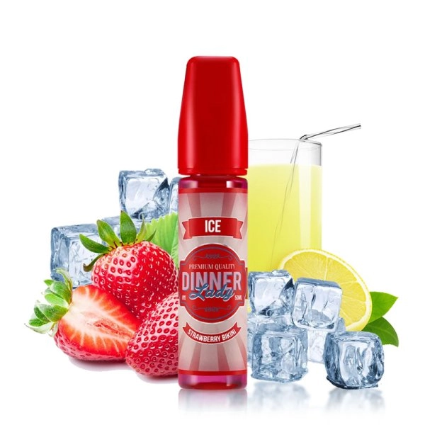 Strawberry Bikini Ice 0mg 50ml - Summer Holidays by Dinner Lady   Fraise et glace pilée dans la limonade. Cela vous tente ?