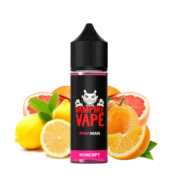Pinkman 0mg 50ml - Koncept XIX by Vampire Vape Un délicieux mélange de pamplemousse, citron, orange et fraise.