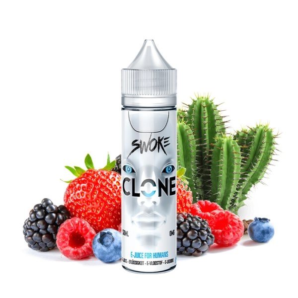 Clone 0mg 50ml - Swoke   Composé de cactus récolté sur JOBA Prime et de baies sauvages d'Aldebaran du Centaure, le Clone de Swoke offre un voyage gustatif en vitesse lumière à vos papilles !