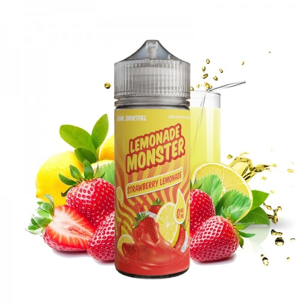 Strawberry Lemonade 0mg 100ml - Lemonade by Monster Vape Labs   Un goût de limonade associé à une saveur de fraise succulente. Une harmonie somptueuse pour vous assurez un vapotage savoureux toute la journée.