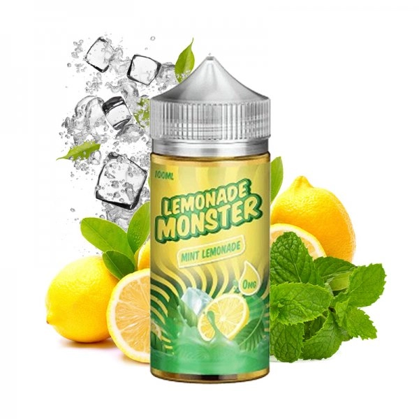 Mint Lemonade 0mg 100ml - Lemonade by Monster Vape Labs   Une saveur de limonade à la fois sucrée et acidulée mélangée à de la menthe fraîche, une vraie bouffée de fraicheur dans sa journée.