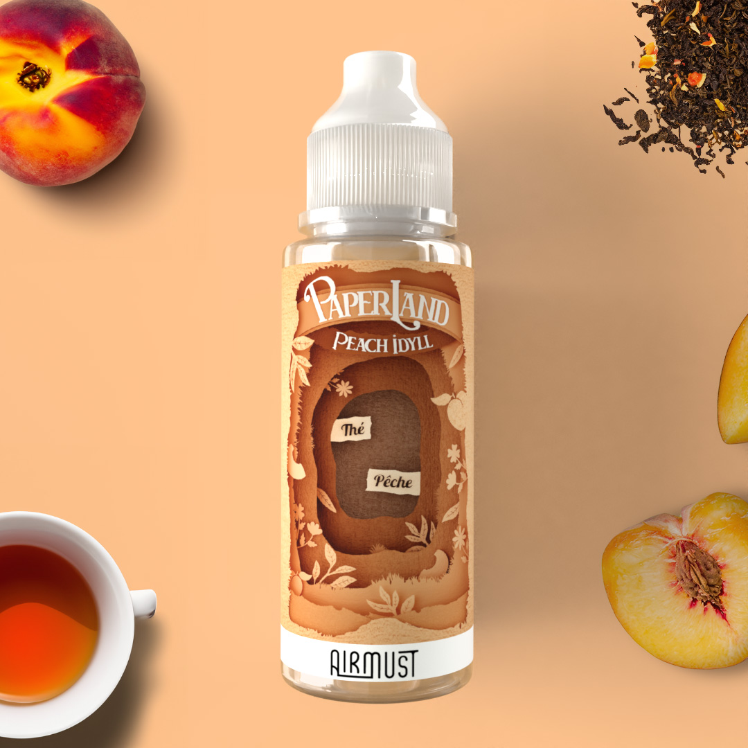Paperland • Peach Idyll 100ml Débarquez sur une île paradisiaque et commencez à siroter votre thé à la pêche.