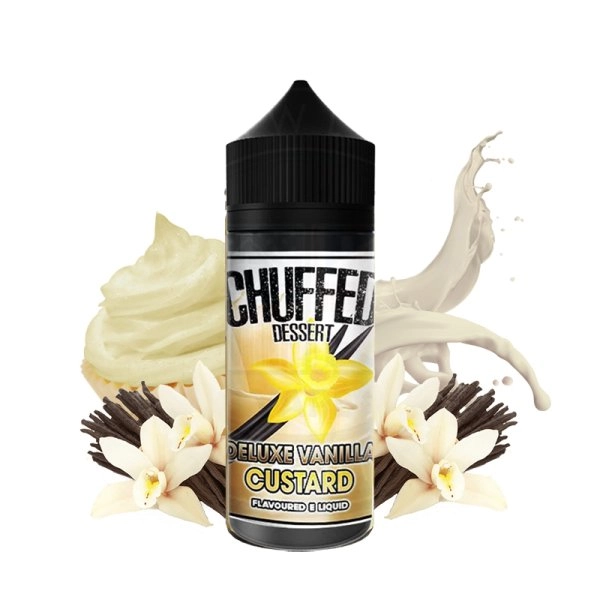 Deluxe Vanilla Custard 0mg 100ml - Chuffed Dessert   Une crème à la vanille délicieusement sucrée.