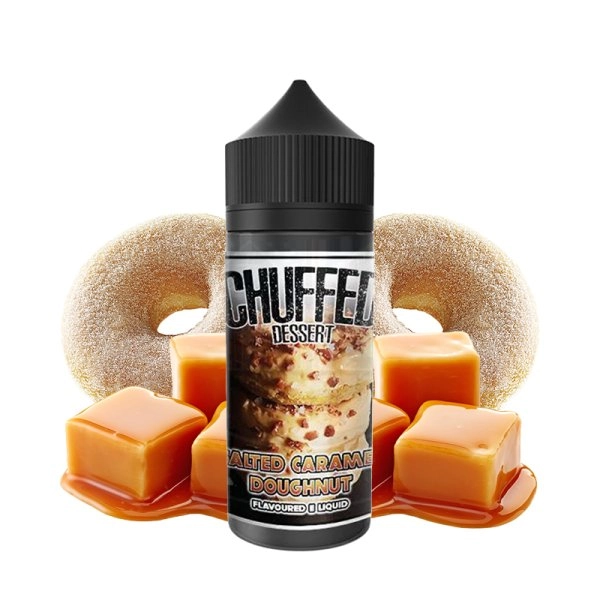 Salted Caramel Doughnut 0mg 100ml - Chuffed Dessert   Un jus au bons arômes de donut fourré au caramel au beurre salé.