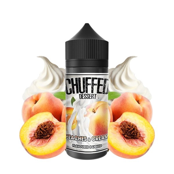 Peaches & Cream 0mg 100ml - Chuffed Dessert   Peaches & Cream de Chuffed est une fusion des pêches les plus sucrées et les plus juteuses et de la crème fraîche épaisse. Les saveurs raviront votre langue et vous donneront une vape parfaite.