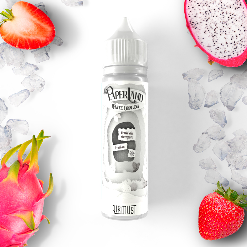 Paperland • White Dragon 60ml Le puissant mélange du fruit du dragon et d’une fraise bien fraîche.