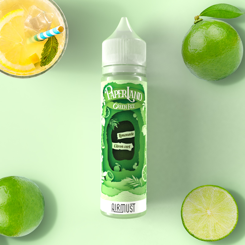 Paperland • Green Fizz 60ml Une limonade au citron vert pour faire pétiller vos papilles.