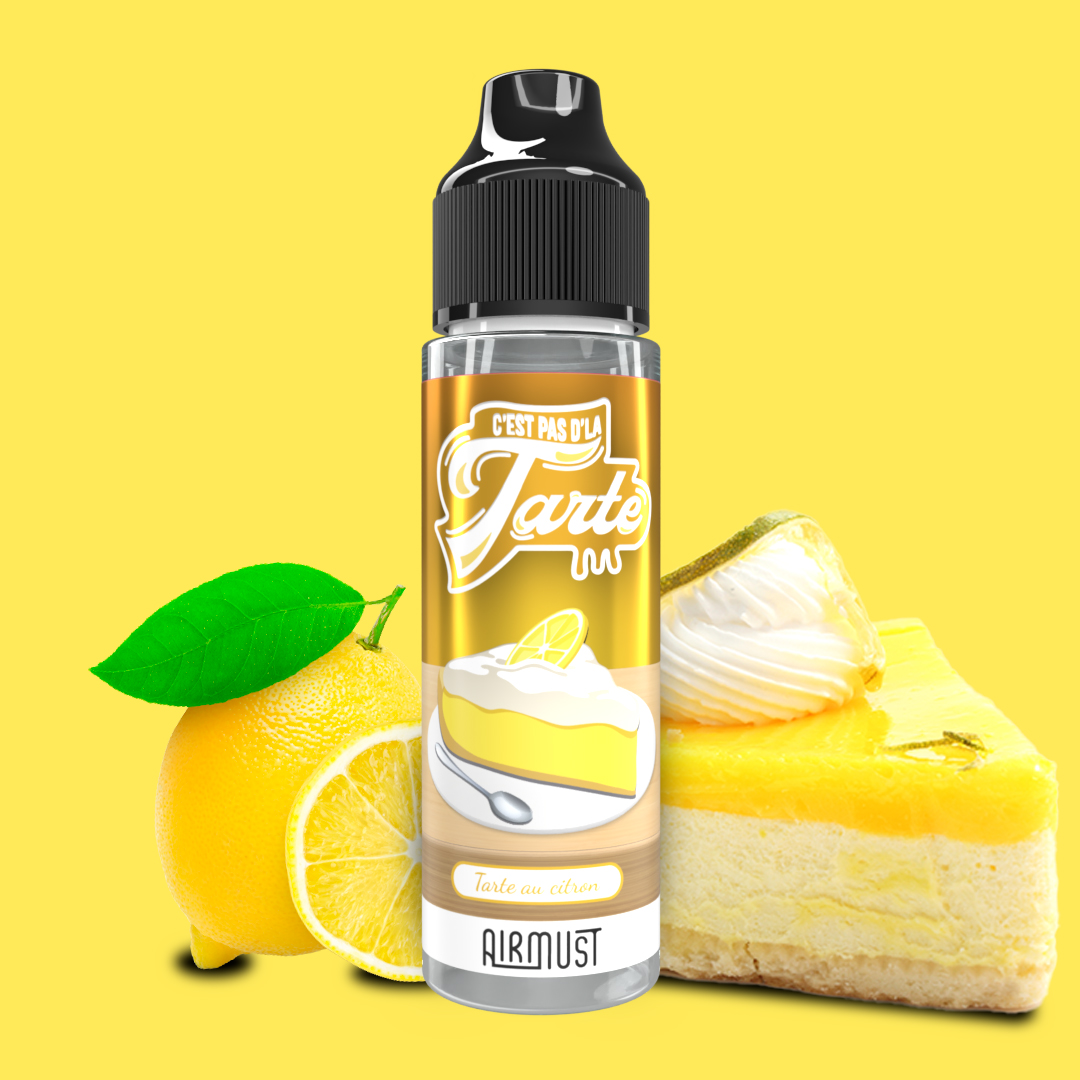 C'est Pas D’la Tarte • Tarte au citron 60ml Parfumée et légèrement acidulée, fondez pour la tarte à la crème de citron et sa douce meringue. 