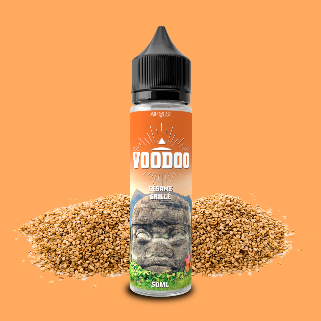 VOODOO • Sésame Grillé 60ml Un délicieux goût de graines de sésame tout juste torréfiées qui libère un léger goût de noisette.
