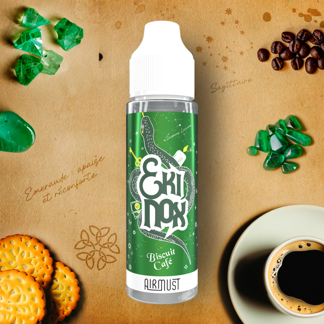 Ekinox • Biscuit Café 60ml L'envoûtante saveur d'un biscuit trempé dans votre café. Idéal pour accompagner vos pauses-café tout au long de la journée. 
