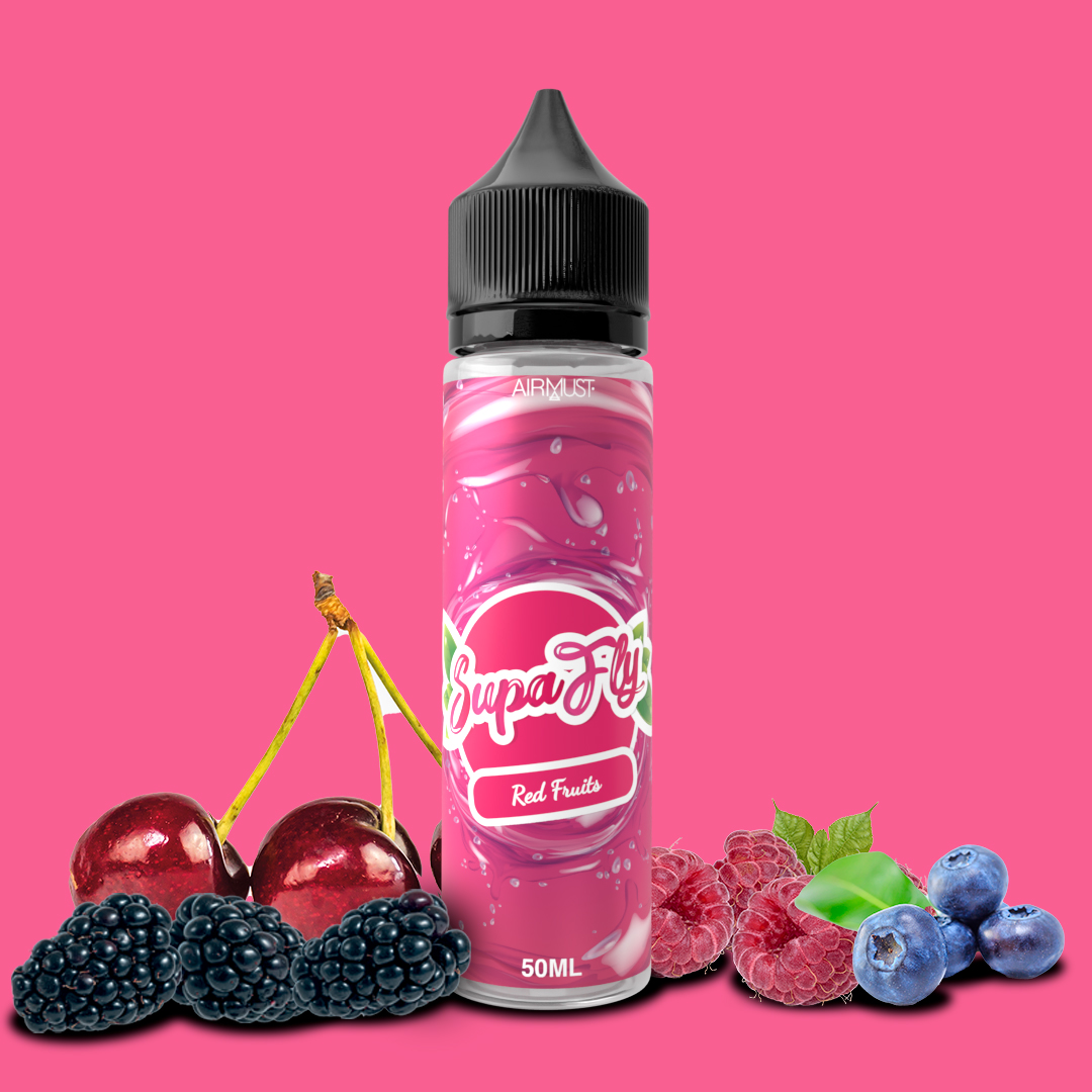 SUPAFLY • Red Fruits 60ml Des fruits rouges sucrés très rafraîchissants et légèrement mentholé. 