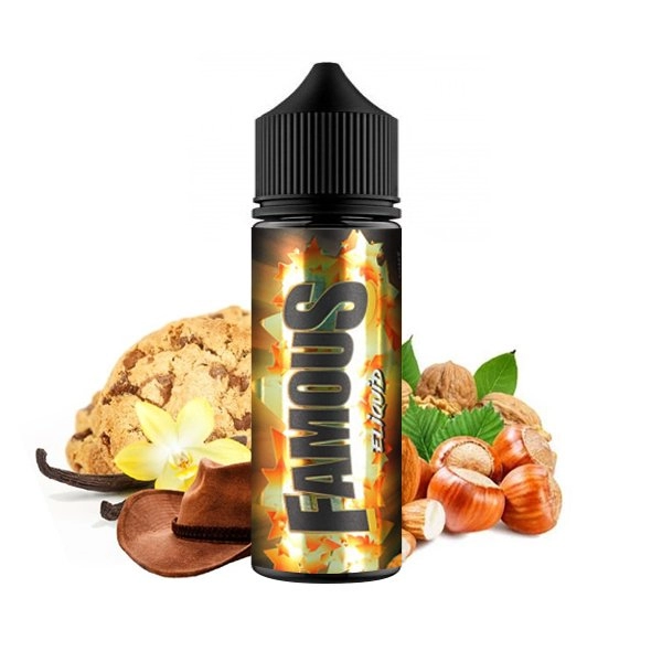 Famous 0mg 100ml - Eliquid France   Un mélange de cookie vanillé avec des notes de fruits à coque grillés.