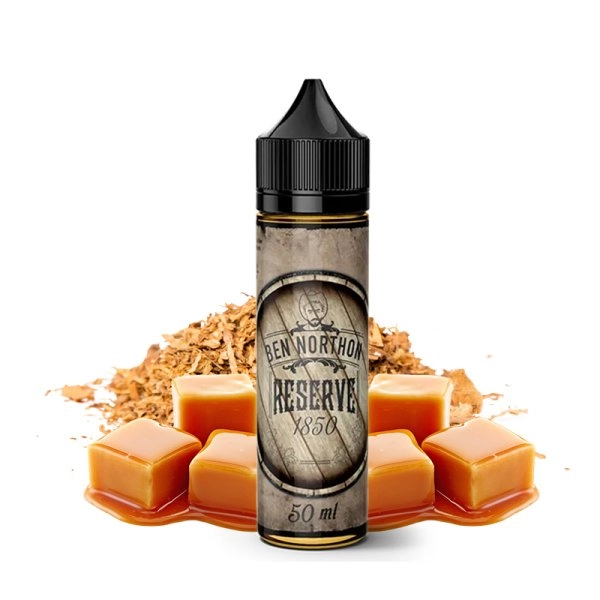 Reserve 1850 0mg 50ml - Reserve by Ben Northon   Une recette à découvrir aux parfums corsé et gourmand composé d'un classic raffiné aux notes de caramel.
