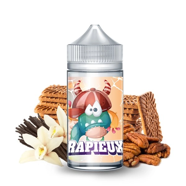 RAPIEUX - 0mg 200ml - Monster   Voici un mélange pour les plus gourmands, soit un biscuit spéculoos, de la vanille, le tout accompagné de noix de pécan.