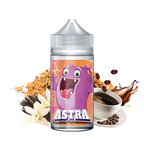 ASTRA 0mg 200ml - Monster   Un arôme grourmand de classic blond associé à des notes de café et de vanilles.