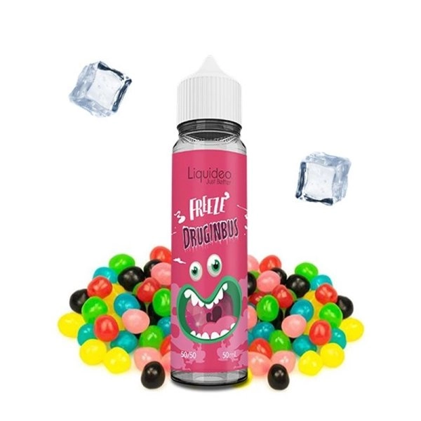 Freeze Druginbus 0mg 50ml - Liquideo Freeze   Un jus méchamment frais ! Les dragées colorées de votre enfance enfin à vapoter ! 