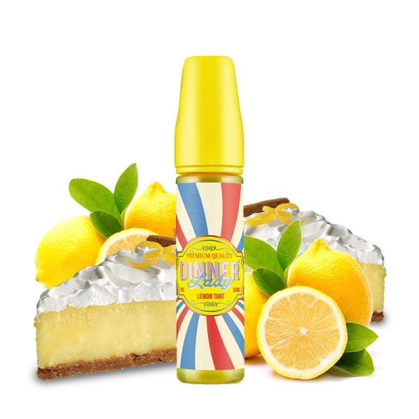 Lemon Tart 0mg 50ml - Desserts by Dinner Lady   Une vraie tarte au citron meringuée avec une pointe de zeste de citron ! La pâtisserie au réalisme étonnant.