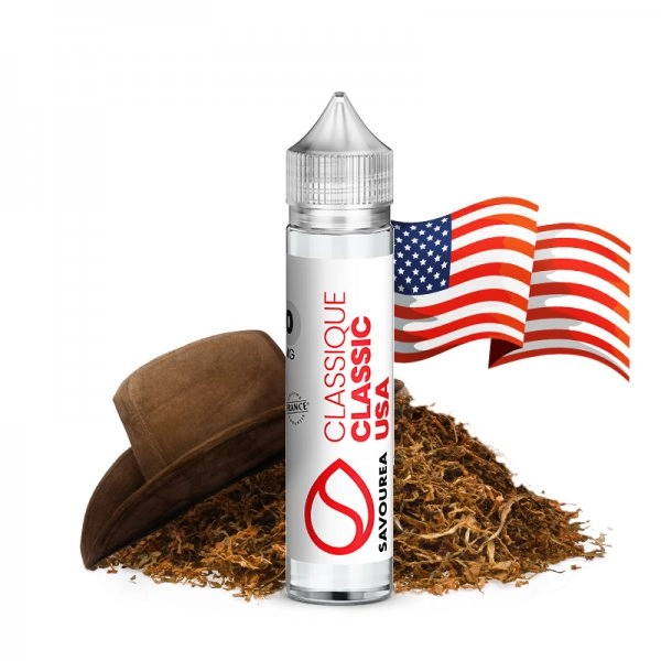 Classique Classic USA 0mg 50ml - Savourea   Un mélange harmonieux composé de notes de Classic blond boisé et doux.