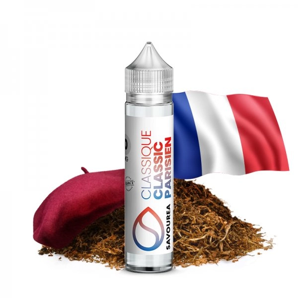 Classic Parisien 0mg 50ml - Savourea   Une sensation douce de Classic blond pour une vape équilibrée.