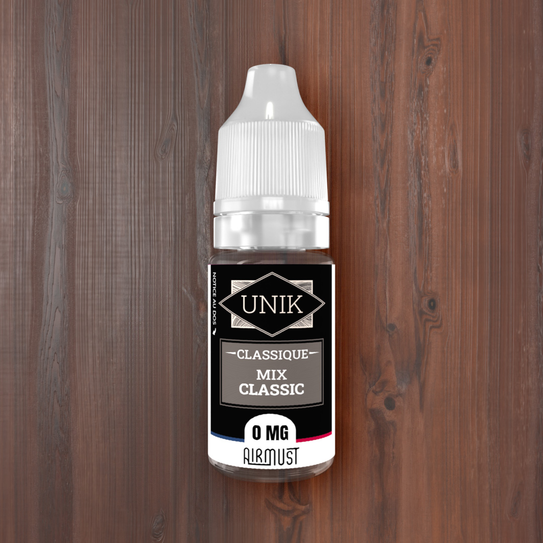 Unik • Mix Classic 10ml AIRMUST Un savant mélange de sept saveurs différentes de tabacs qui mélangeront tous vos sens. 
