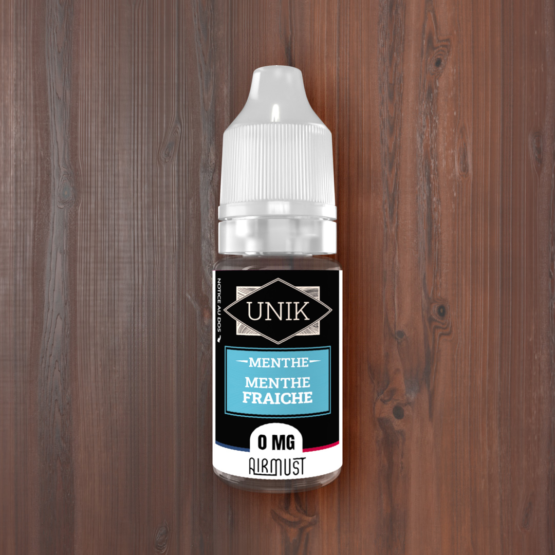 Unik • Menthe fraîche 10ml AIRMUST Coup de fraîcheur avec cet e-liquide à la menthe fraîche, très vivifiante !