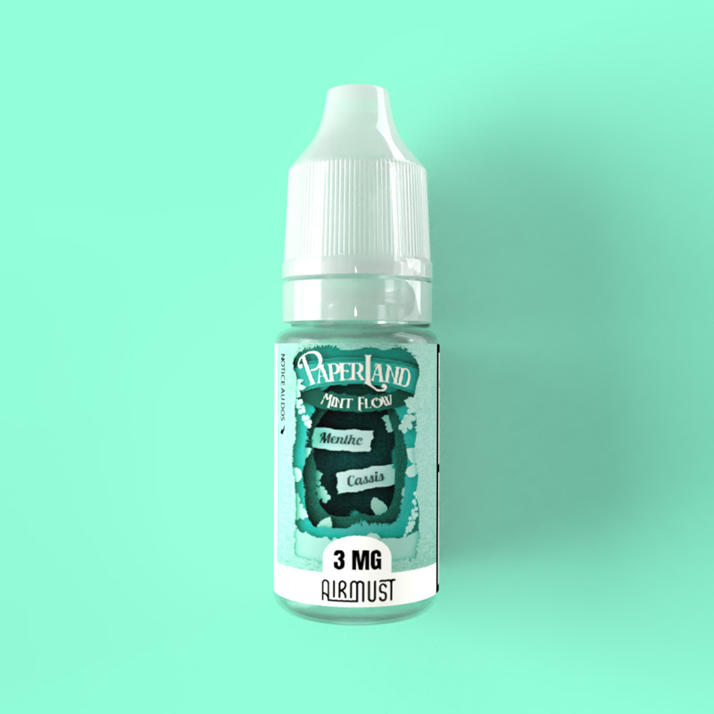 Paperland • Mint Flow 10ml Vapez un vent de fraîcheur mentholé avec cette association de feuilles de menthe et d'une grappe de cassis sucrée. 