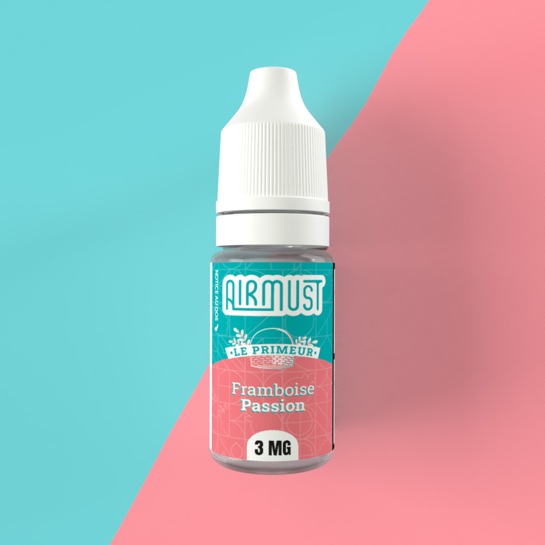 Le Primeur • Framboise Passion 10ml Ce duo fruité, concocté par Le Primeur est une valeur sûre : l'équilibre parfait entre le sucré et l'acide d'une framboise et un fruit de la passion musqué et tropical.
